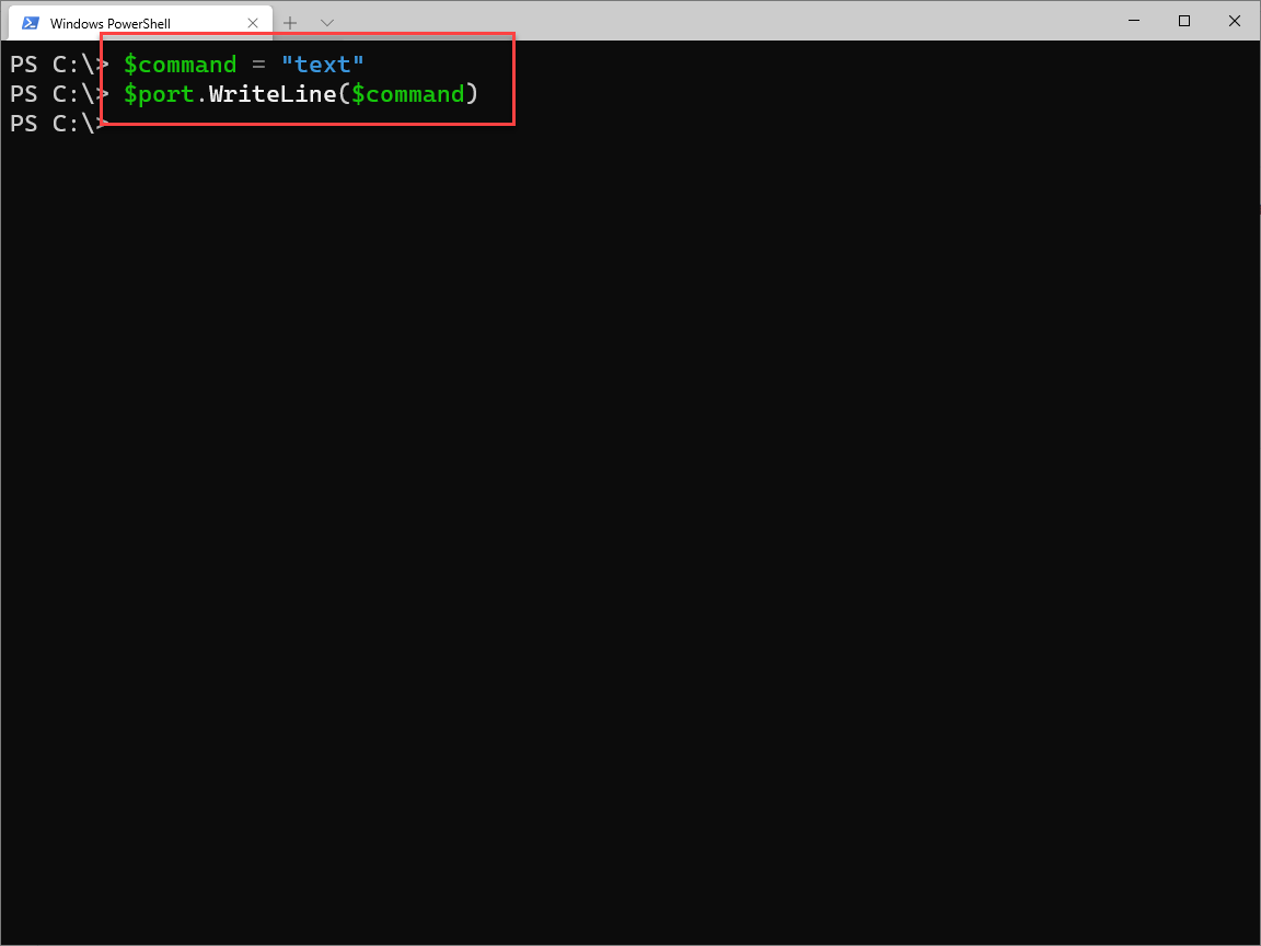 Powershell Writeline NDLR-01: NDLR USB Serial with PowerShell